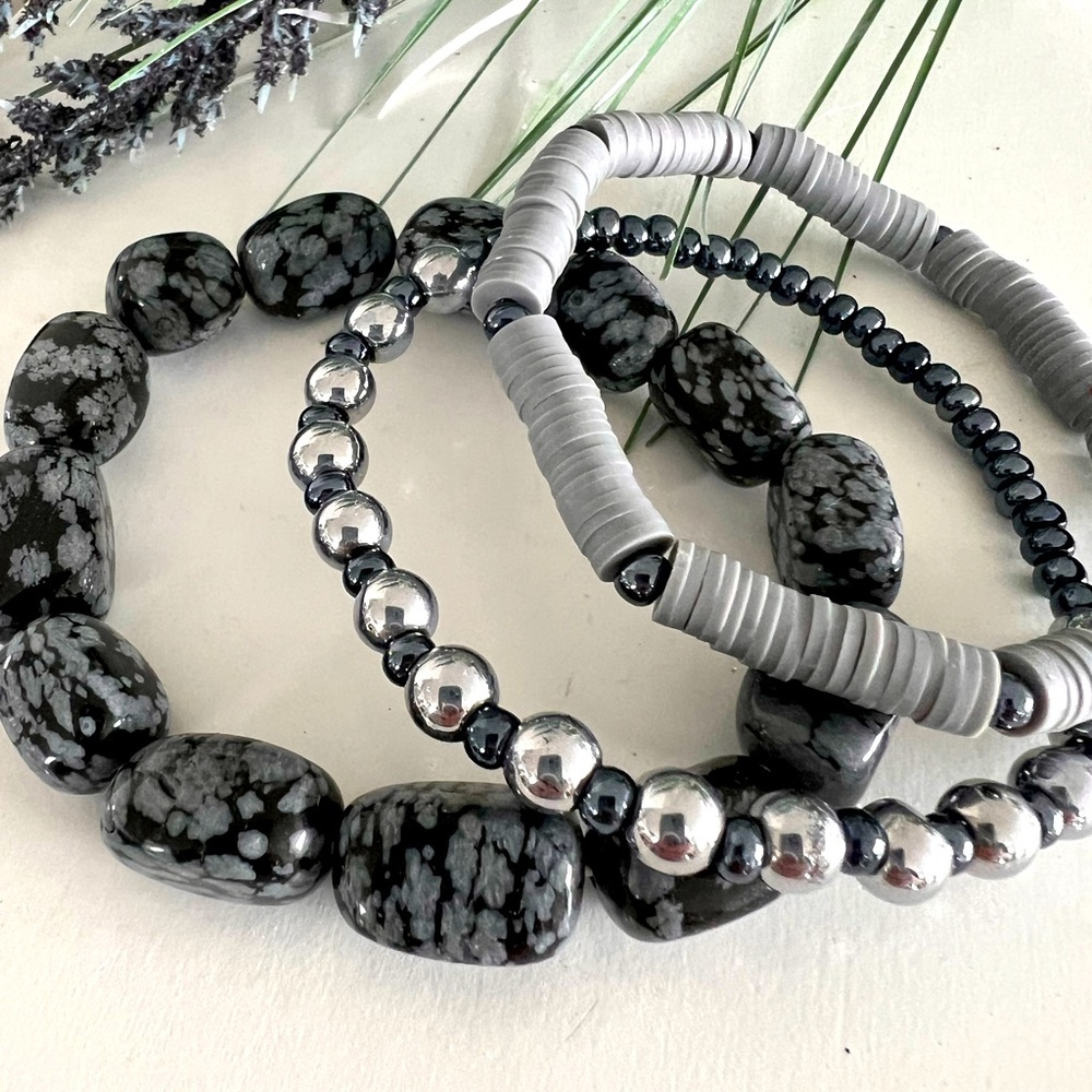 Gem Stone Bracelet Stack